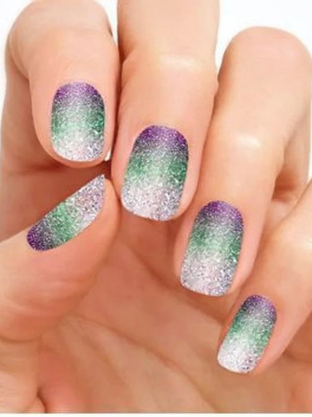 Pacific Waters Color Street Nail Polish Strips Retired Silver Ombre Polish